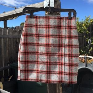 Reformation High Waisted Plaid Skirt